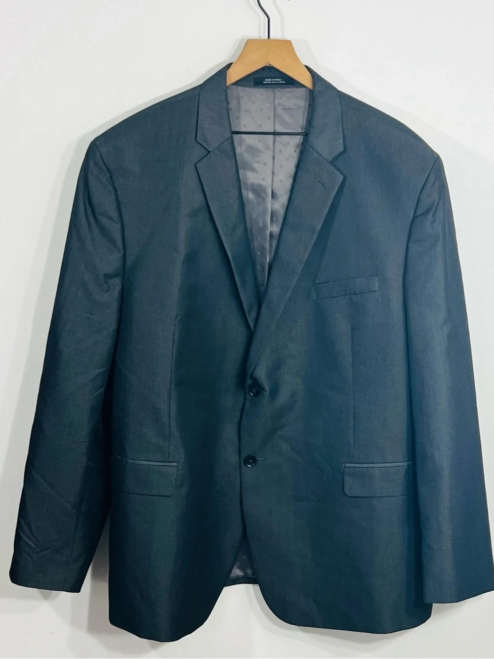 Perry Ellis Portfolio Men's Two Button Front Gray Professional Blazer Jacket 52R